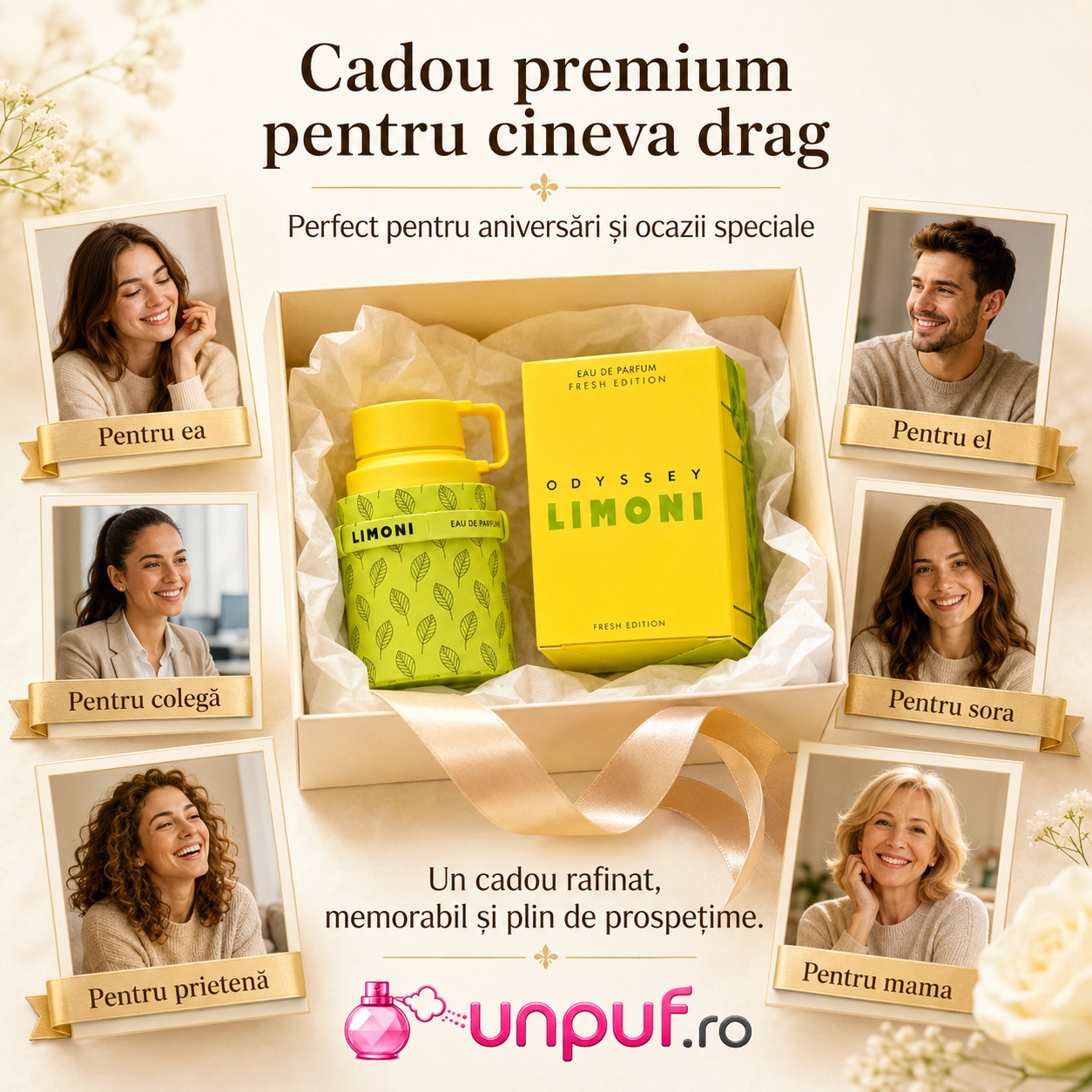 Armaf Odyssey Limoni Fresh Edition cadou premium pentru femei, bărbați, prieteni sau persoane dragi