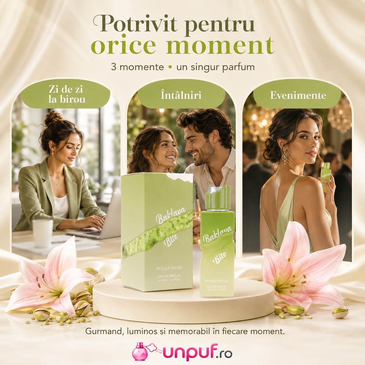 Gulf Orchid Baklava Bite potrivit pentru zi de zi, întâlniri și evenimente speciale