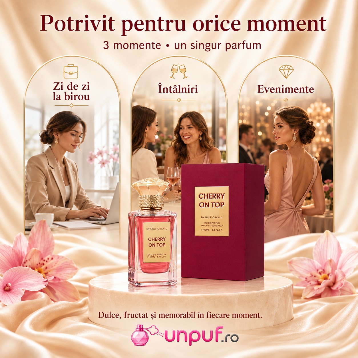 Gulf Orchid Cherry On Top inspirat de cireșe dulci, migdale, lichior și deserturi gourmet