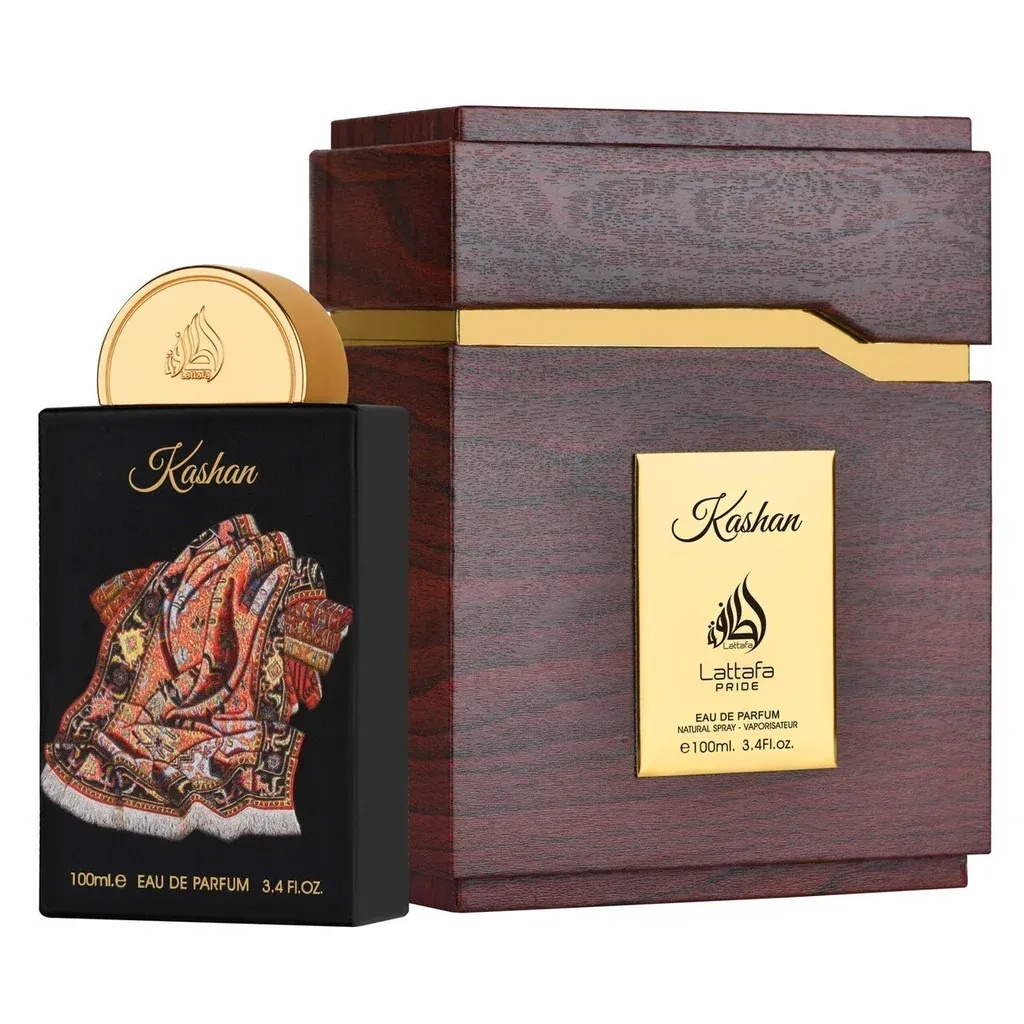 Cutie originală Lattafa Pride Kashan 100 ml și flacon parfum arabesc damă