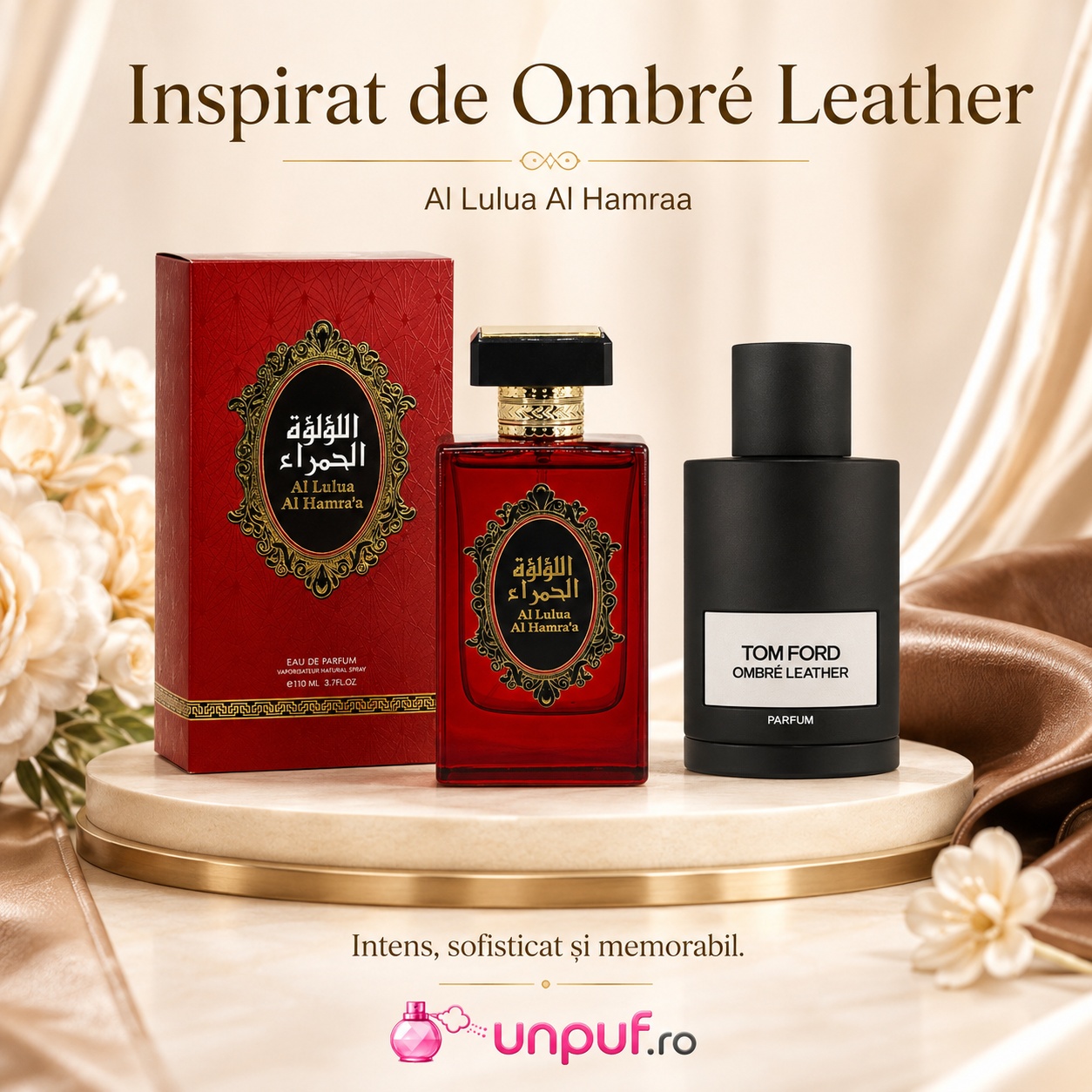 Al Lulua Al Hambra inspirat din Ombré Leather, parfum intens, sofisticat și memorabil