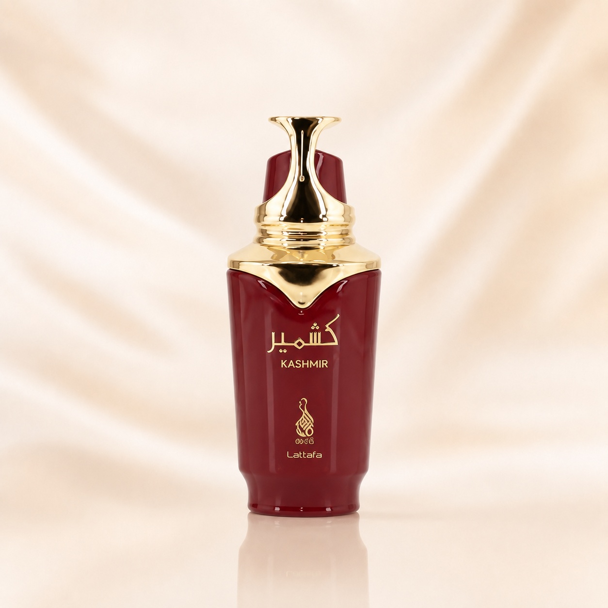 Sticlă parfum Kashmir Risala Series, parfum arăbesc unisex bordo cu capac auriu premium