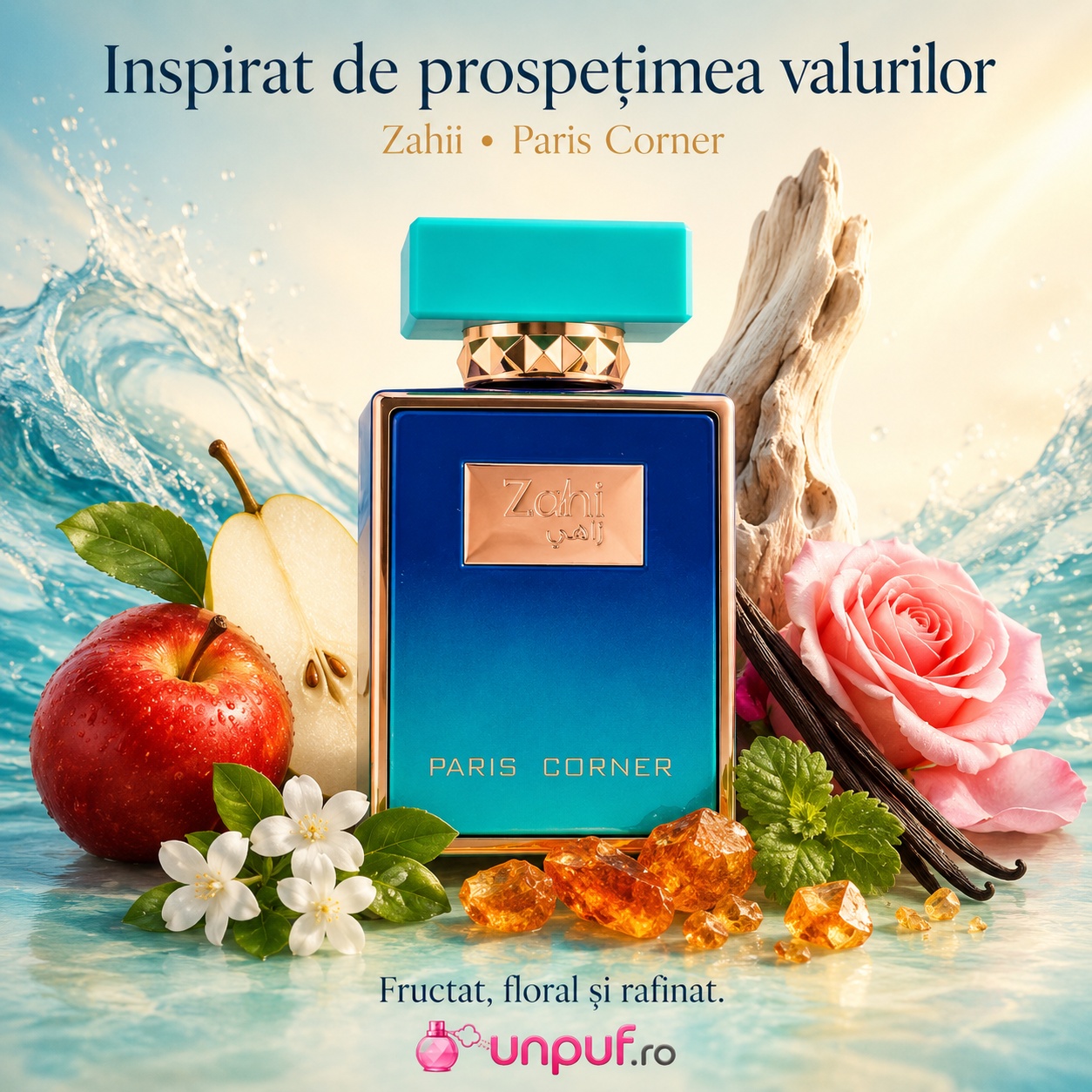 Zahi Paris Corner inspirat de prospețimea valurilor parfum fructat floral și rafinat