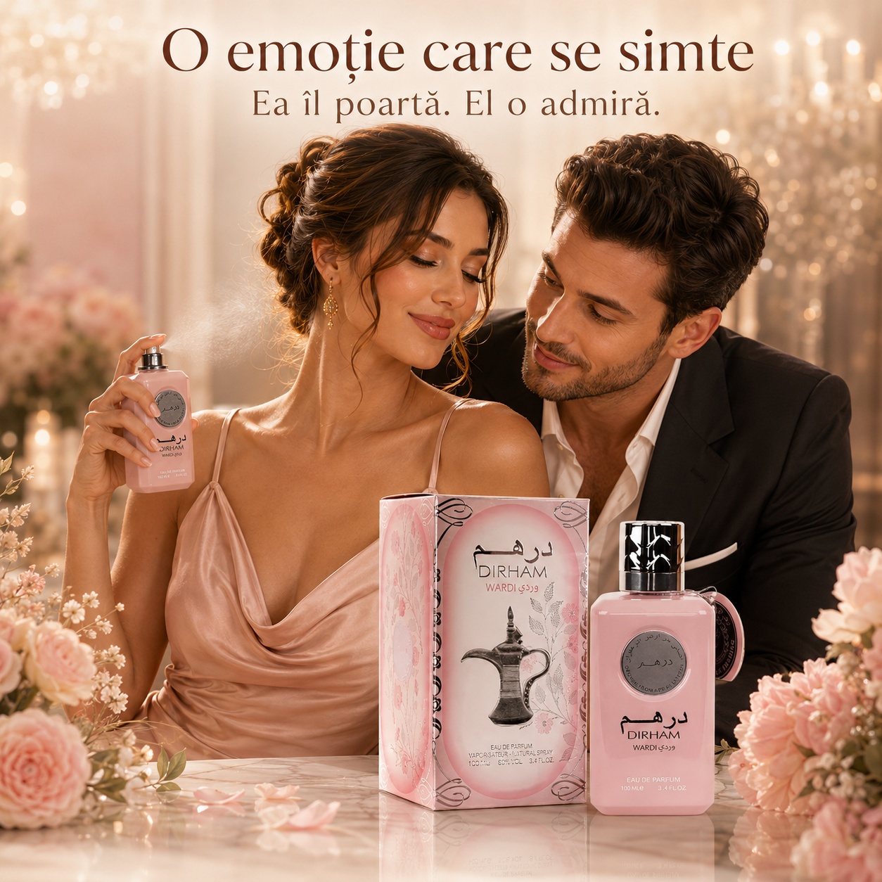 Ard Al Zaafaran Dirham Wardi parfum feminin elegant pentru întâlniri și momente romantice