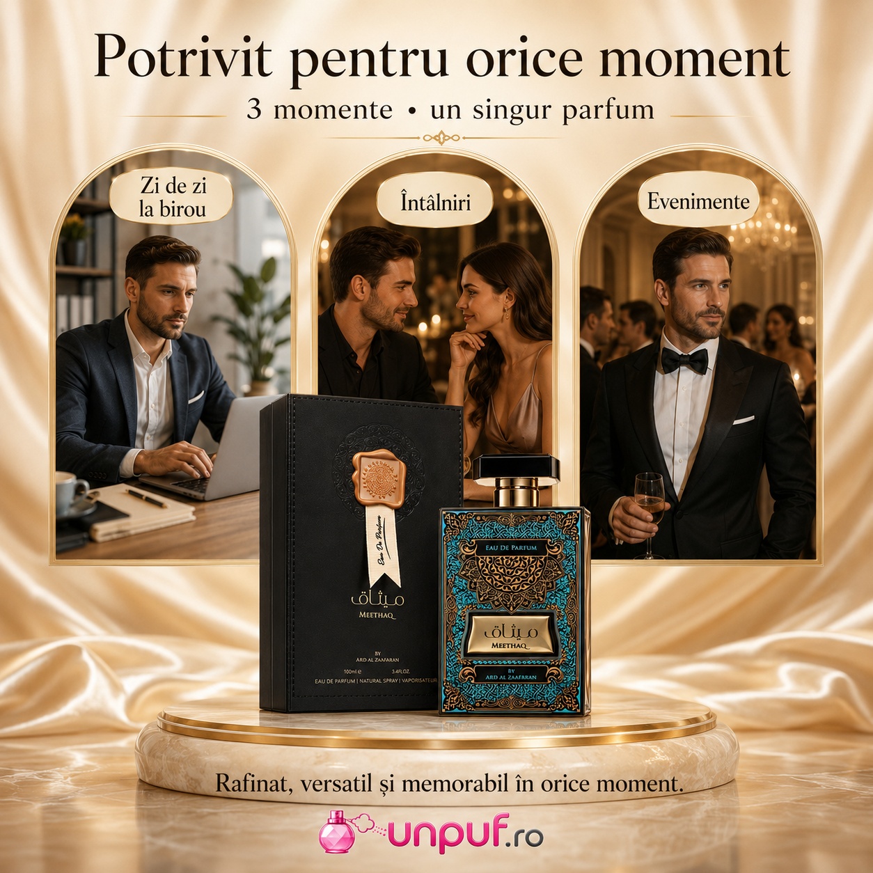 Meethaq Ard Al Zaafaran potrivit pentru zi de zi la birou, &icirc;nt&acirc;lniri și evenimente speciale
