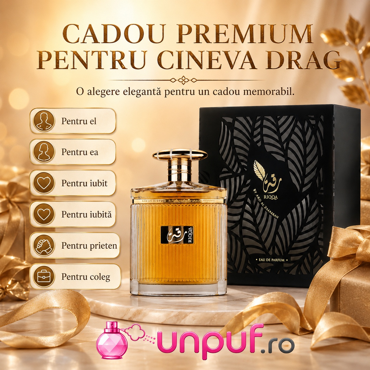 Riqqa Ard Al Zaafaran cadou premium pentru el, pentru ea, pentru iubit, iubită, prieten sau coleg