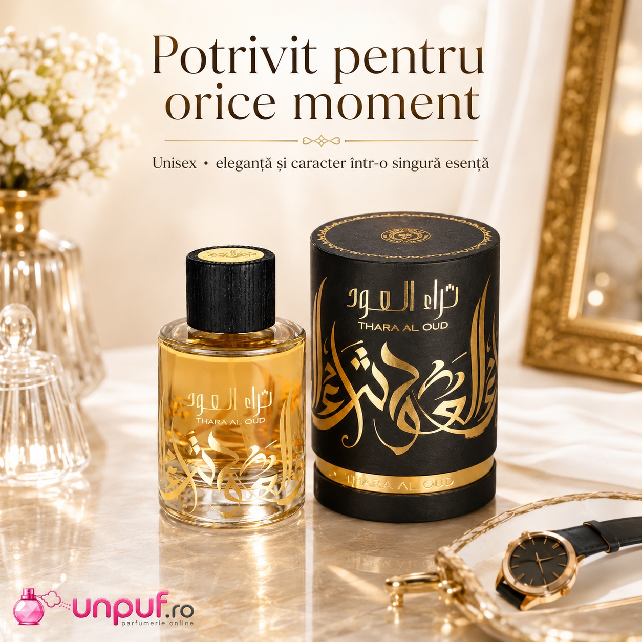 Thara Al Oud potrivit pentru orice moment, parfum unisex elegant pentru damă și bărbat
