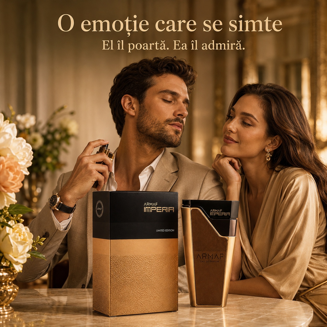 Armaf Imperia parfum bărbătesc romantic, o emoție care se simte, el &icirc;l poartă, ea &icirc;l admiră