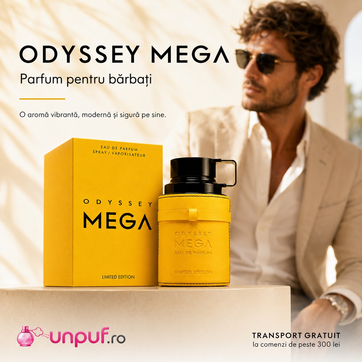 Armaf Odyssey Mega parfum pentru bărbați cu prezentare premium și aromă vibrantă, modernă și sigură pe sine