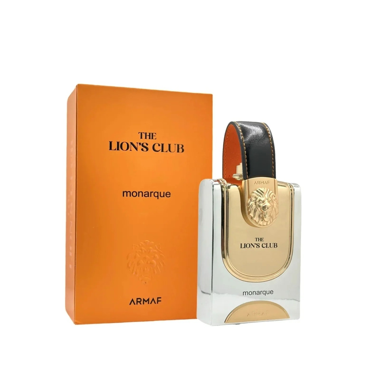 Cutie originală Armaf The Lion's Club Monarque 100 ml și flacon argintiu auriu parfum pentru bărbat