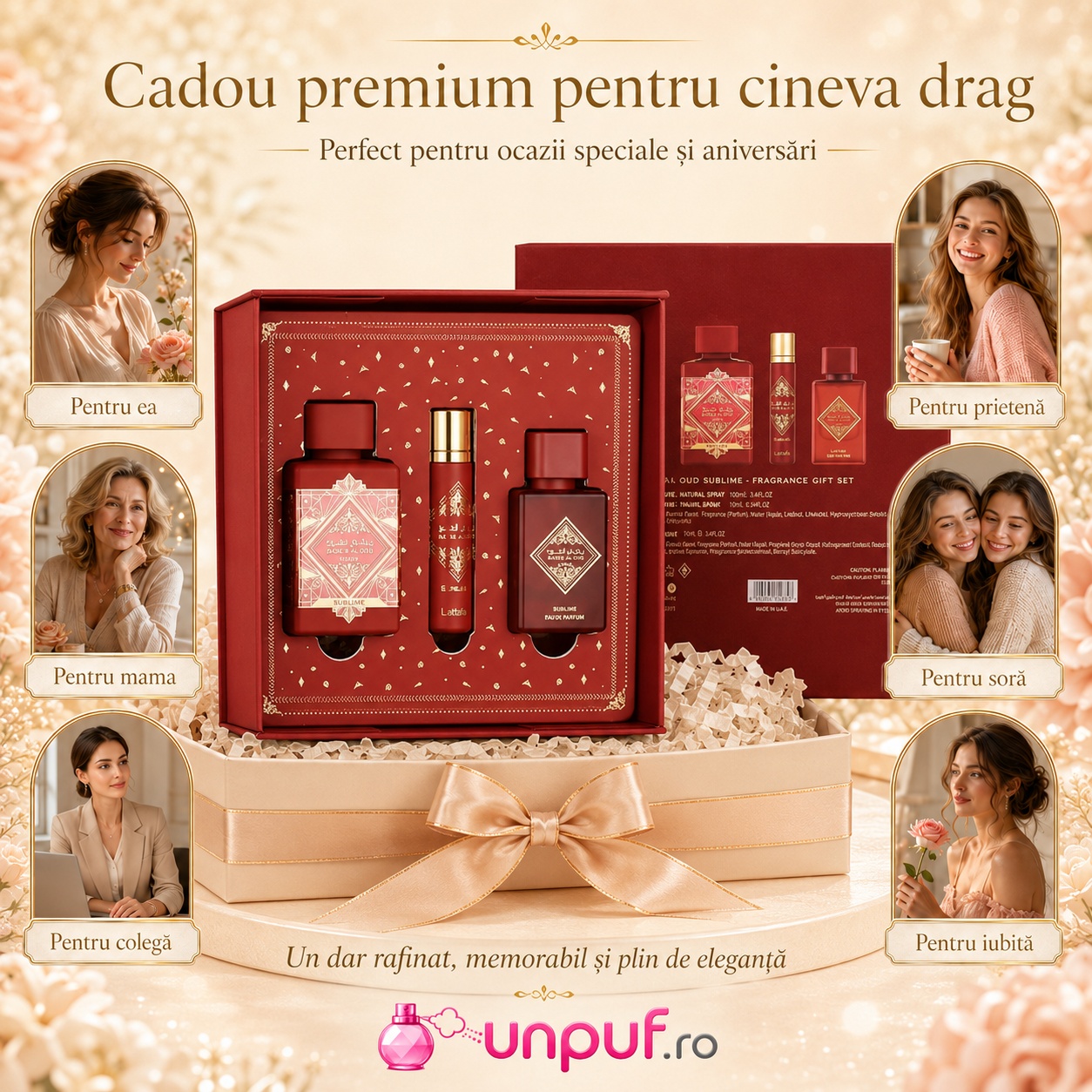 Badee Al Oud Sublime Gift Set cadou premium pentru ea, mamă, soră, colegă, prietenă sau iubită