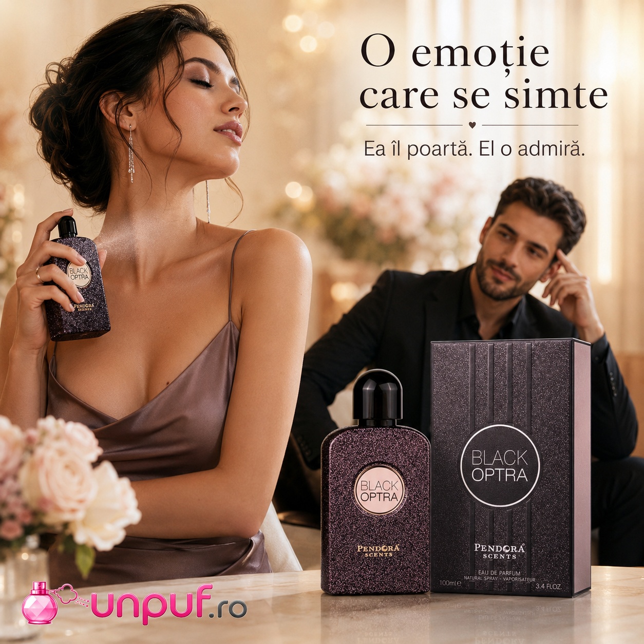 Black Optra Pendora Scents, parfum pentru femei elegant, seducător și intens
