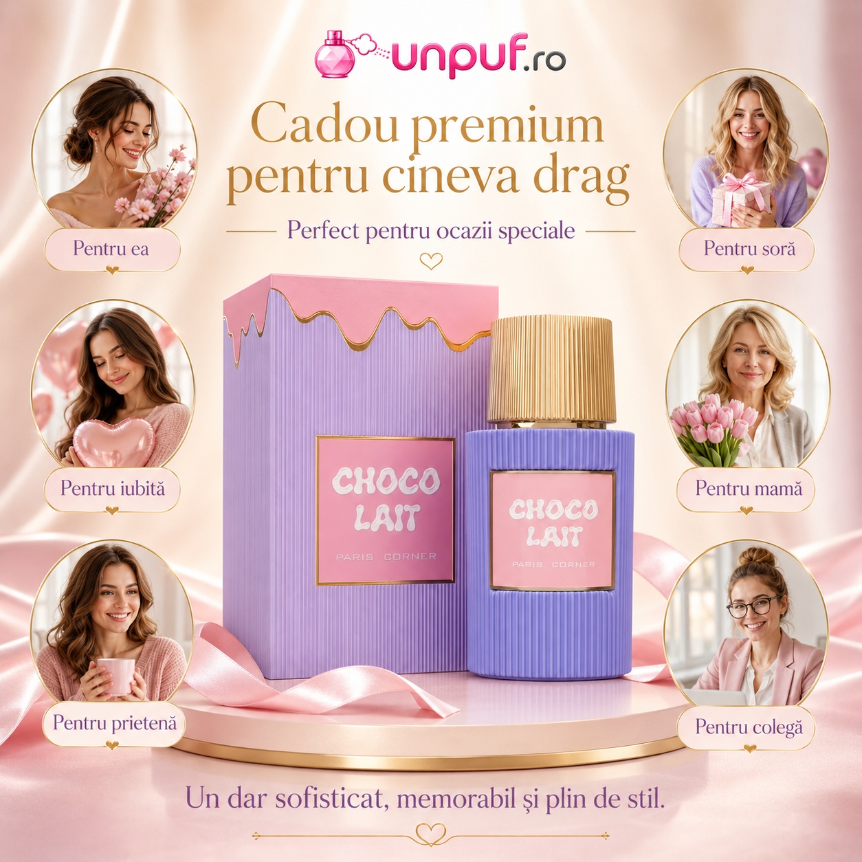 Choco Lait Paris Corner cadou premium pentru ea, soră, iubită, mamă, prietenă sau colegă