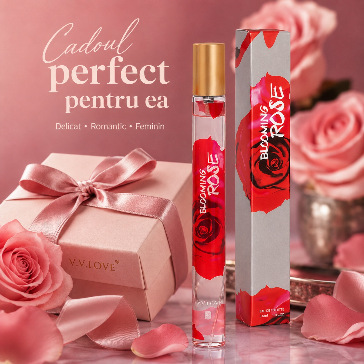 Parfum Blooming Rose 35 ml cadou perfect pentru ea delicat romantic și feminin