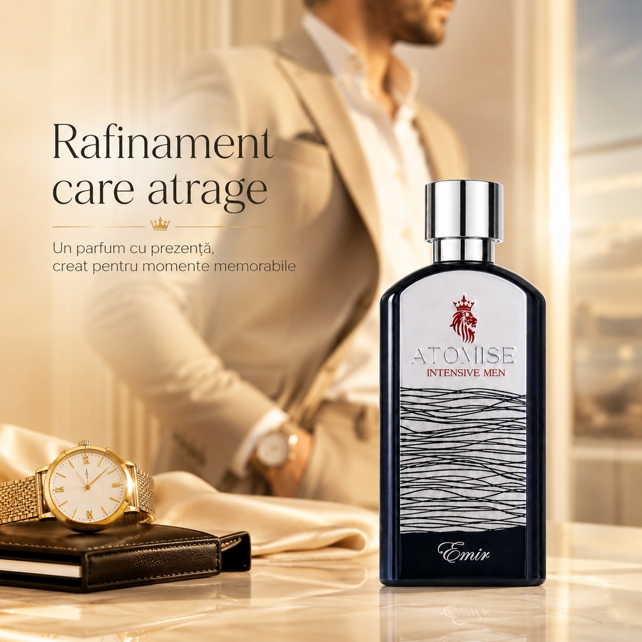 Emir Atomise Intensive rafinament care atrage, parfum masculin pentru momente memorabile