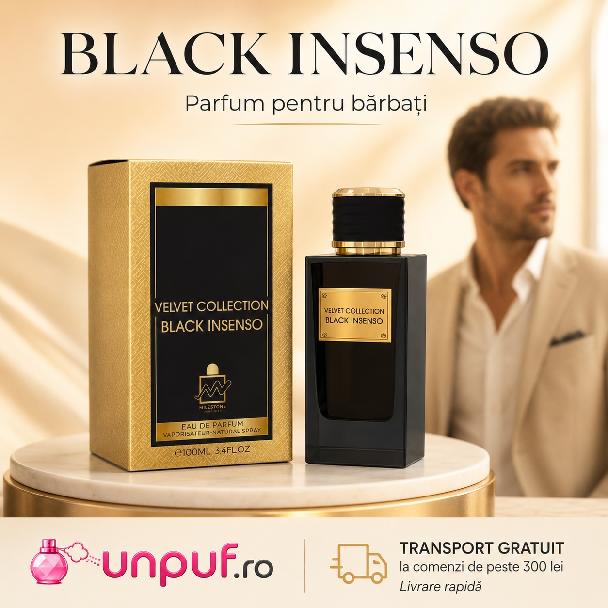 Emper Velvet Collection Black Insenso parfum unisex intens, elegant, persistent și disponibil pe unpuf.ro