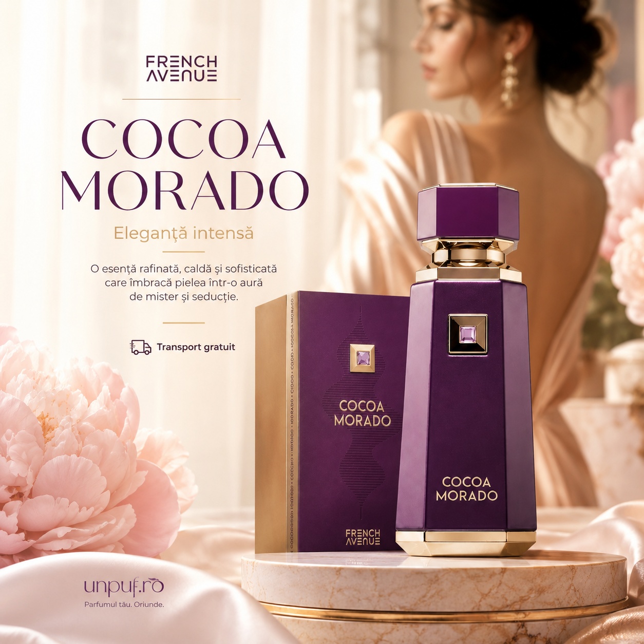 Cocoa Morado French Avenue parfum arăbesc unisex cu eleganță intensă, cacao și vanilie