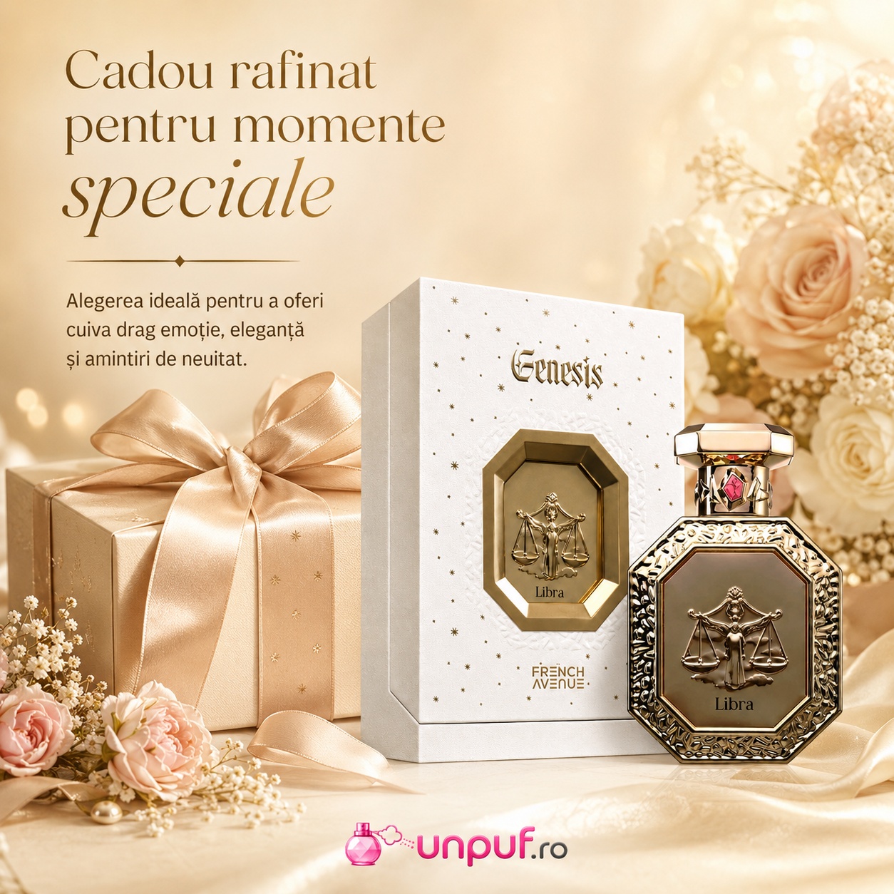 Cadou premium Genesis Libra French Avenue pentru ea, pentru el, persoană dragă, aniversare și ocazii speciale