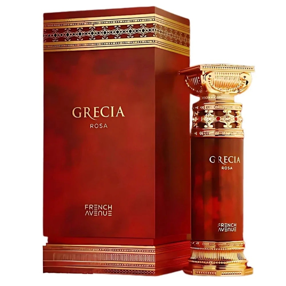 Produs real Grecia Rosa French Avenue 100 ml cu sticlă roșie și cutie originală