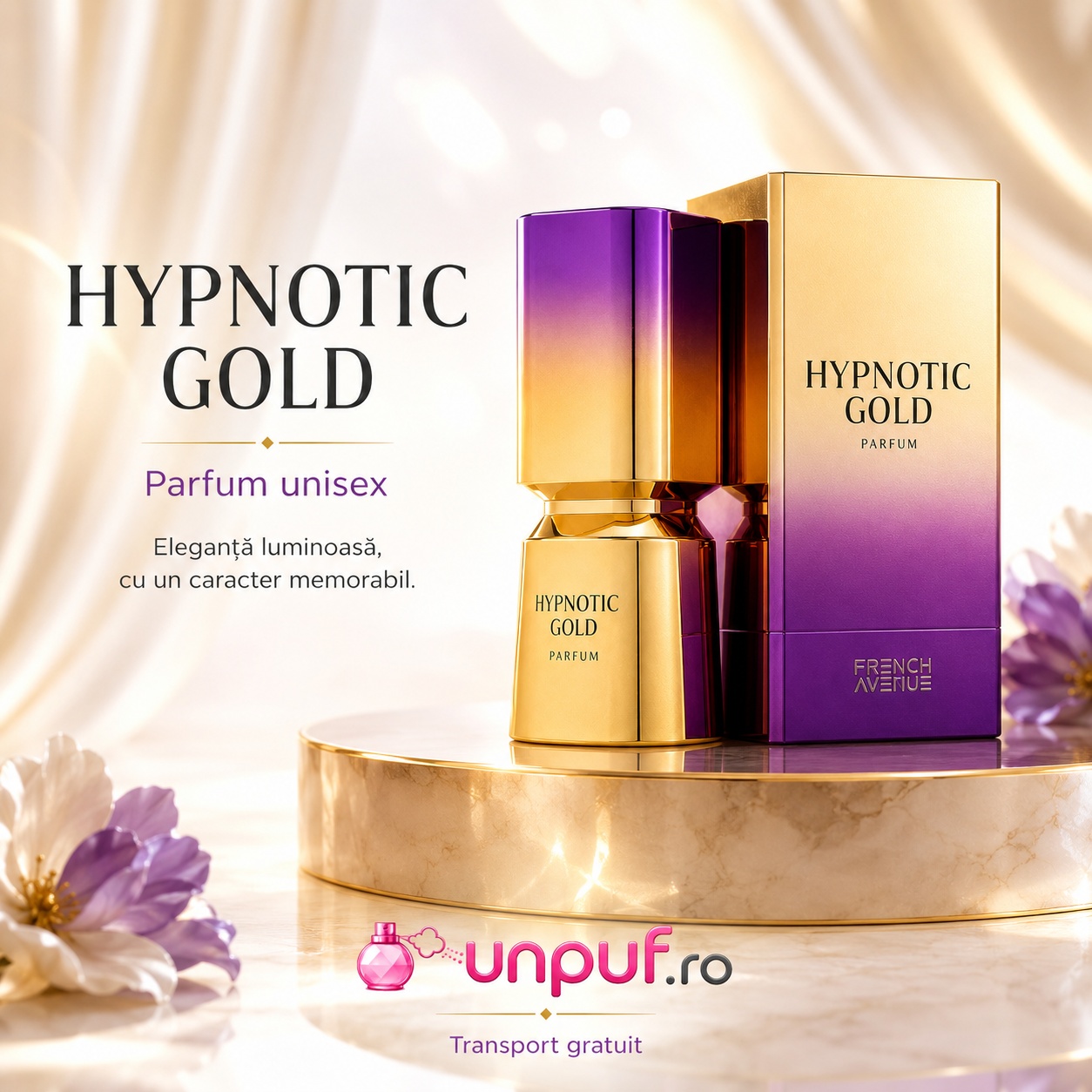 Hypnotic Gold French Avenue parfum arăbesc unisex premium, luminos, elegant și memorabil