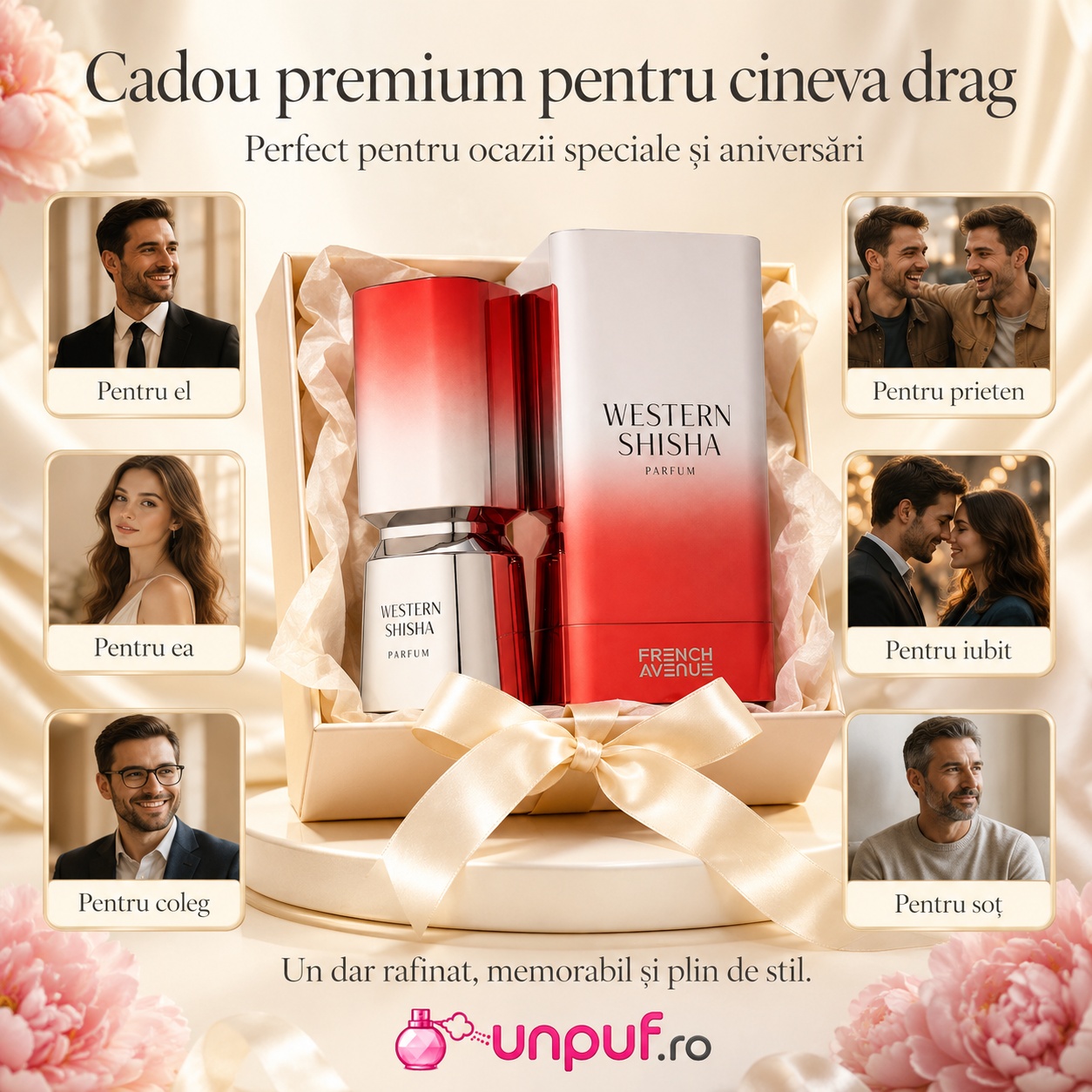 Western Shisha French Avenue cadou premium pentru el pentru ea pentru coleg pentru prieten pentru soț sau pentru iubit