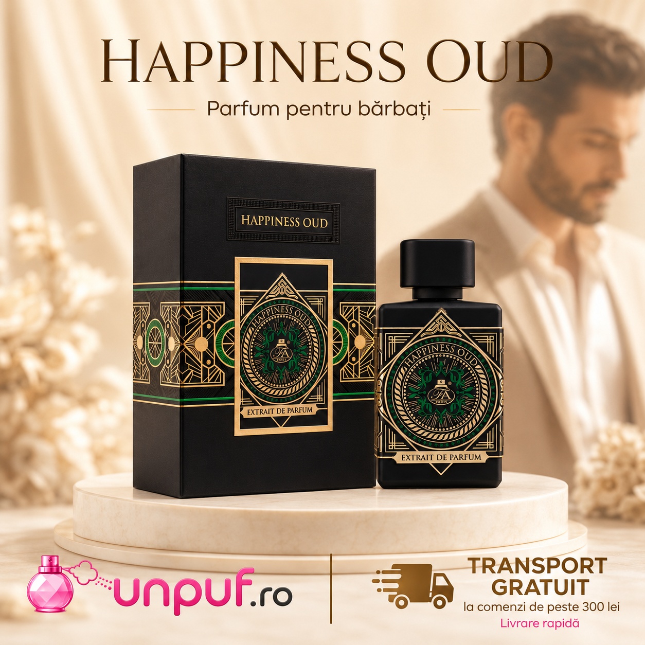 Happiness Oud French Avenue parfum bărbătesc cu transport gratuit peste 300 lei și livrare rapidă