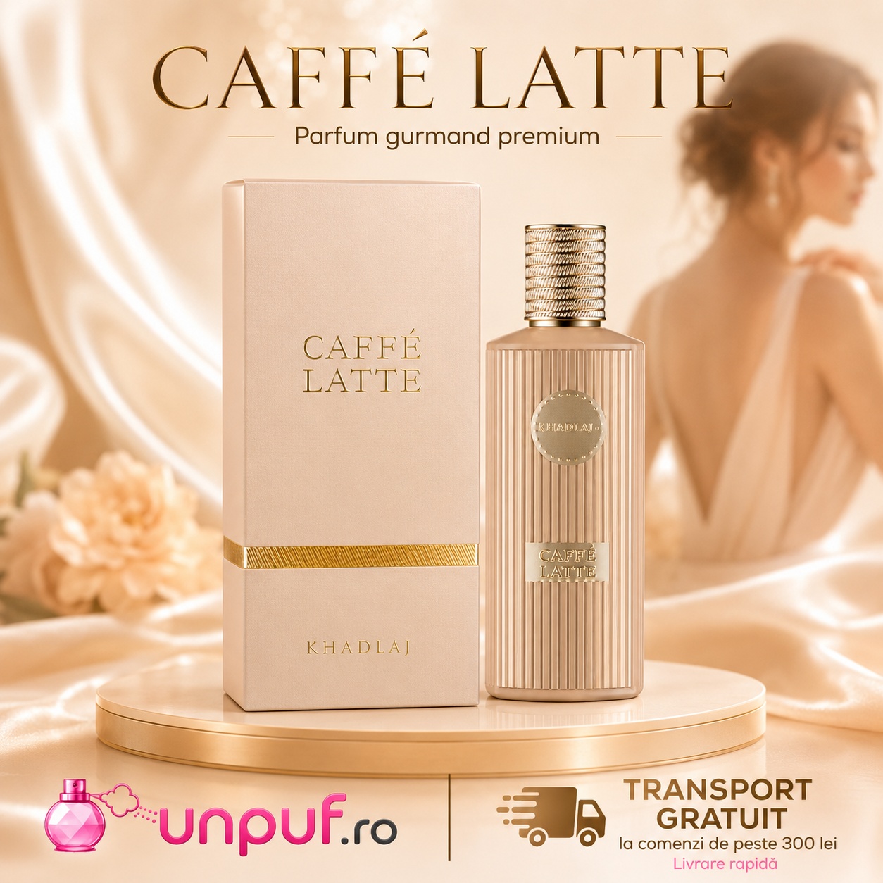 Khadlaj Caffe Latte parfum premium disponibil pe unpuf.ro cu livrare rapidă și transport gratuit peste 300 lei