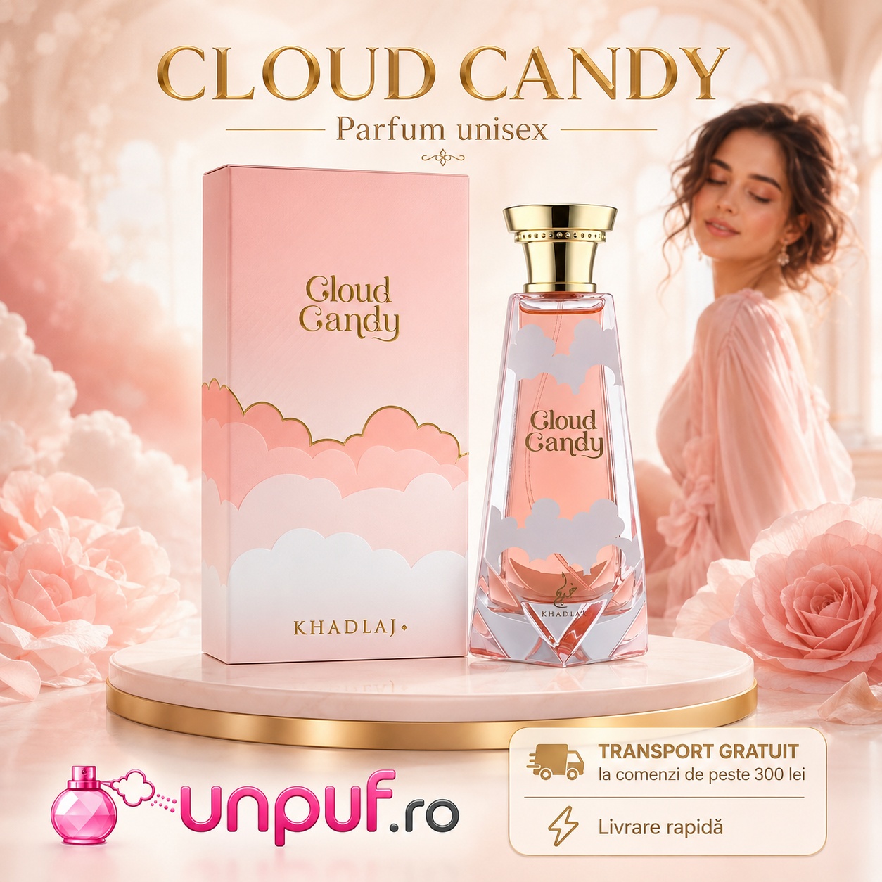 Khadlaj Cloud Candy parfum premium disponibil pe unpuf.ro cu livrare rapidă și transport gratuit peste 300 lei