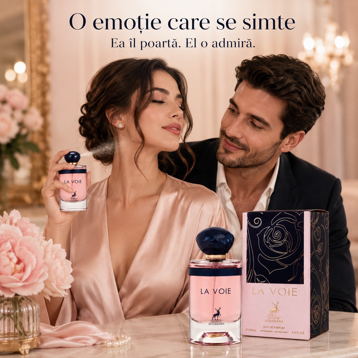 La Voie Maison Alhambra parfum feminin romantic și elegant purtat la &icirc;nt&acirc;lniri și ocazii speciale