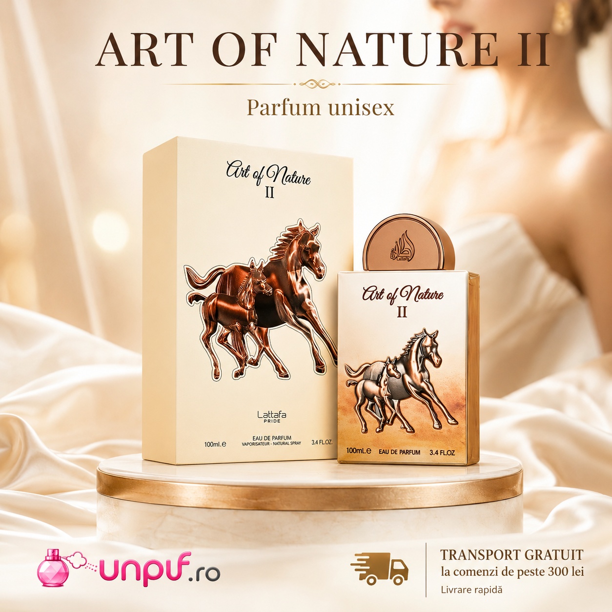 Art Of Nature II Lattafa parfum unisex 100 ml cu prezentare elegantă și transport gratuit la comenzi de peste 300 lei