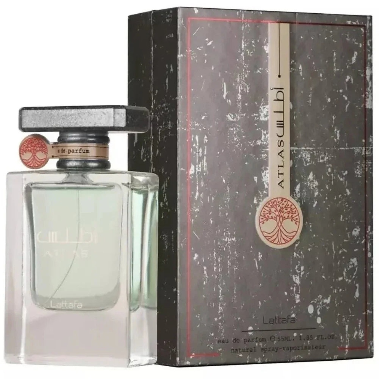 Parfum Lattafa Atlas 55 ml apă de parfum pentru bărbat cu flacon original și cutie Lattafa