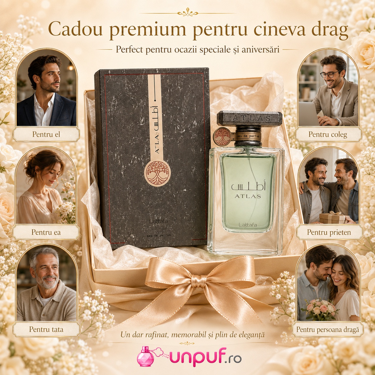 Lattafa Atlas cadou premium pentru el pentru ea pentru tată pentru coleg pentru prieten sau persoana dragă