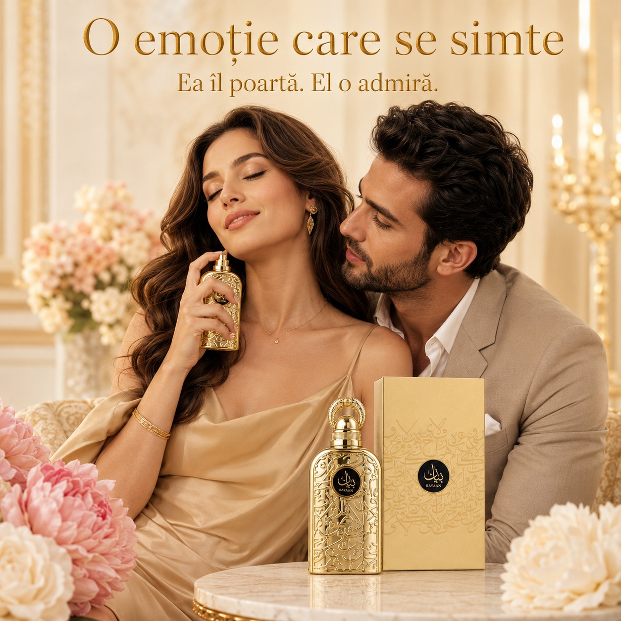 Lattafa Bayaan parfum unisex elegant romantic și oriental purtat la &icirc;nt&acirc;lniri și ocazii speciale
