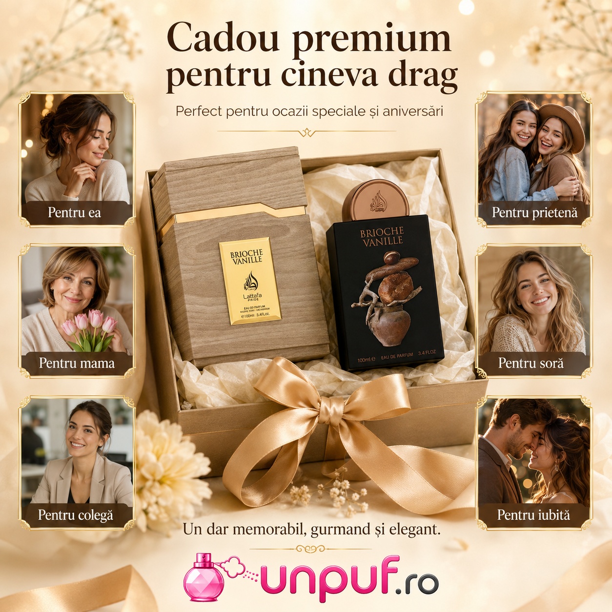 Lattafa Brioche Vanille cadou premium pentru ea pentru mamă pentru soră pentru colegă pentru prietenă sau iubită
