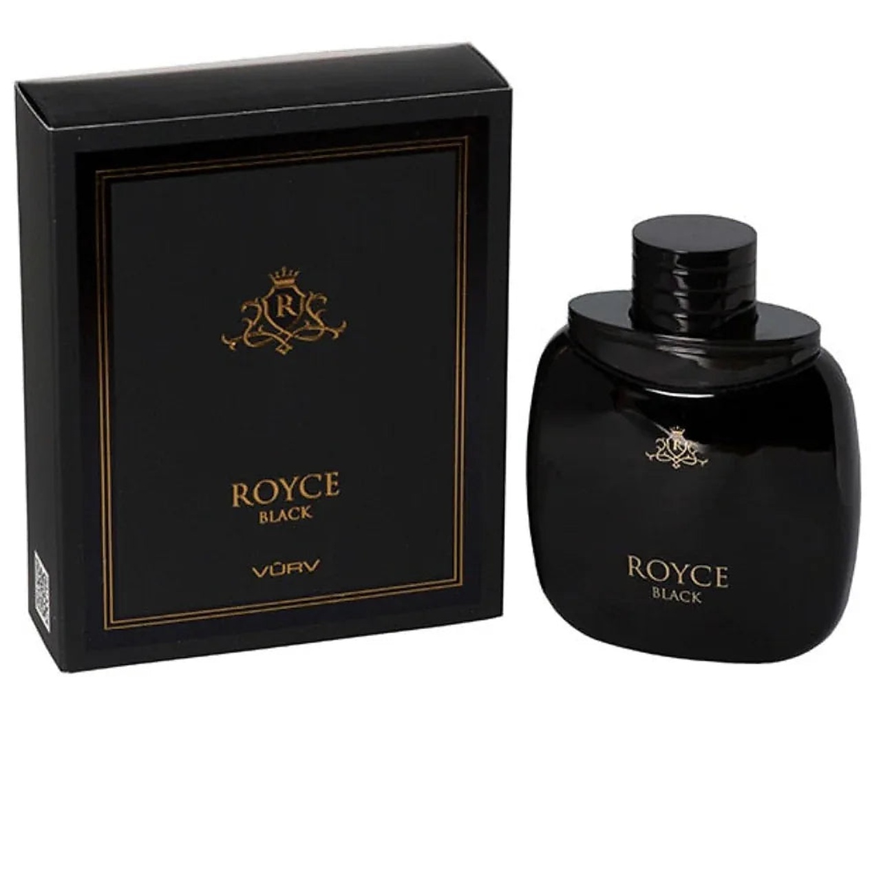 Parfum Lattafa Royce Black 100 ml apă de parfum pentru bărbat cu flacon original negru și cutie Vurv