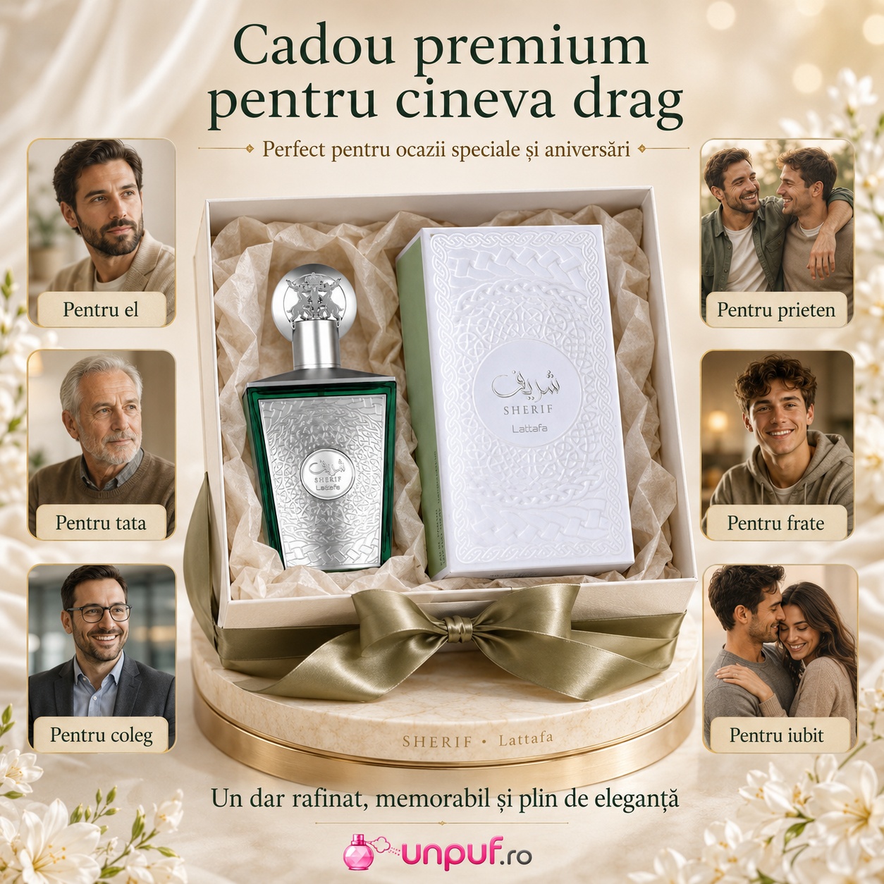 Lattafa Sherif cadou premium pentru el, pentru tată, pentru coleg, pentru prieten, pentru frate sau pentru iubit