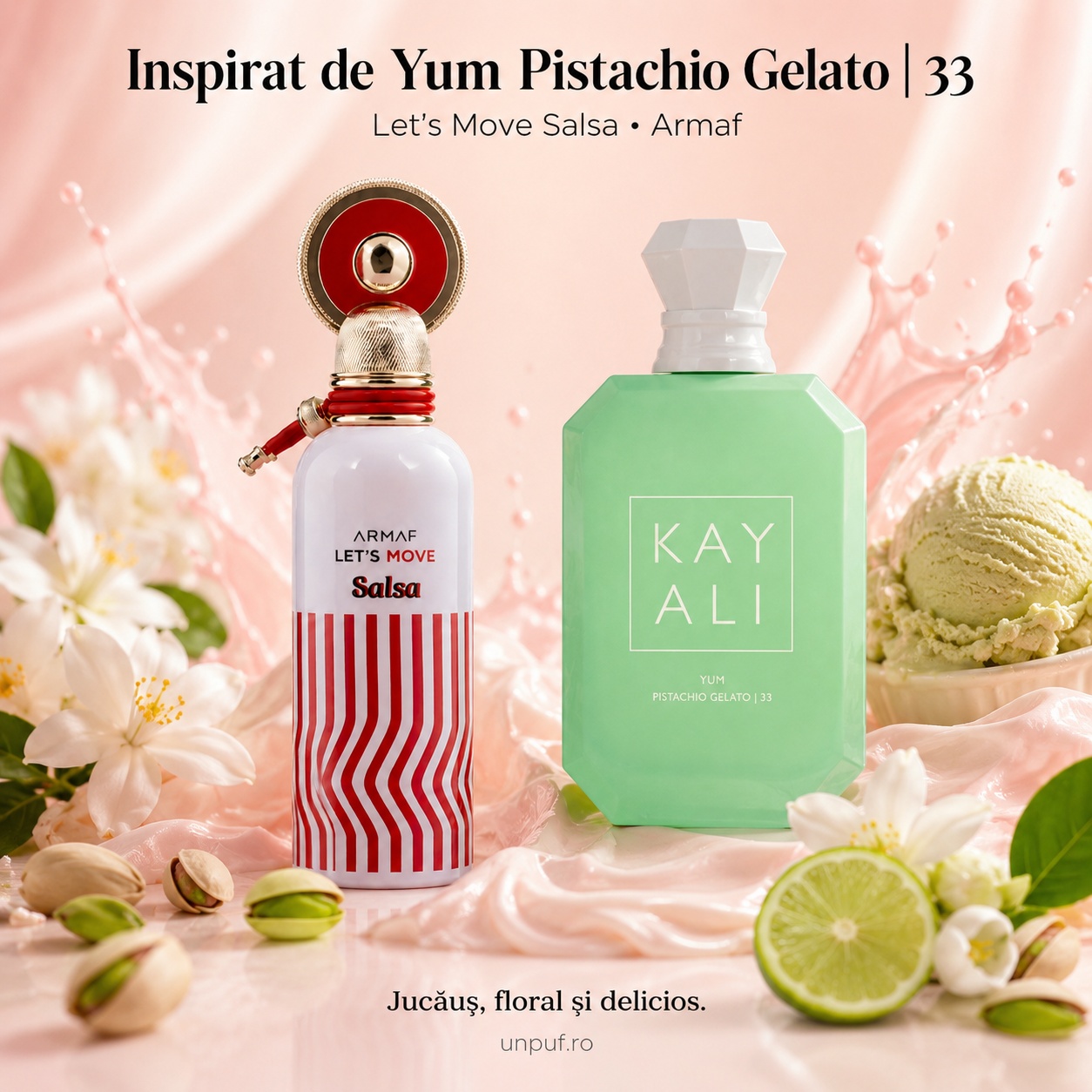 Let&rsquo;s Move Salsa Armaf inspirat din Yum Pistachio Gelato