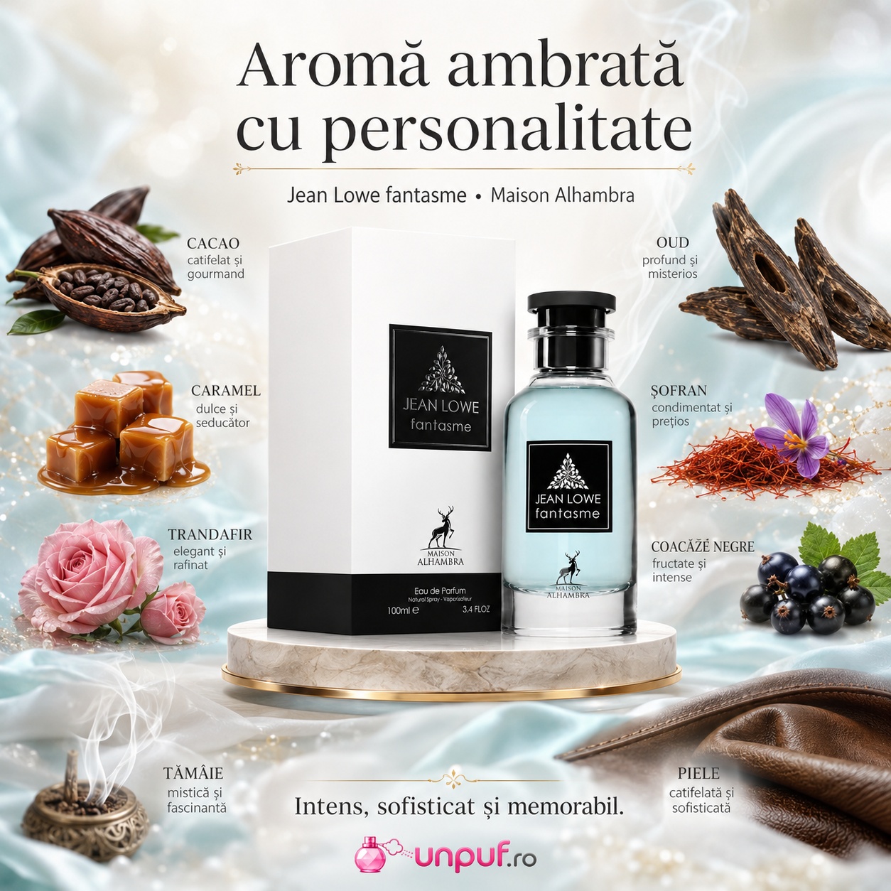 Maison Alhambra Jean Lowe Fantasme aromă ambrată cu personalitate, note elegante și sofisticate