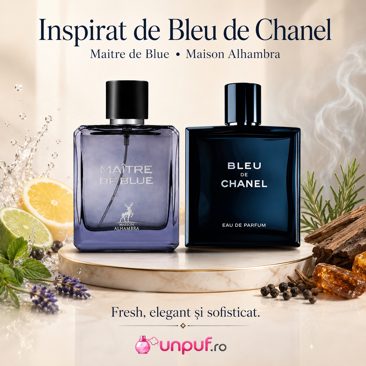 Maitre De Blue Maison Alhambra inspirat de Bleu De Chanel parfum fresh elegant și sofisticat pentru bărbați