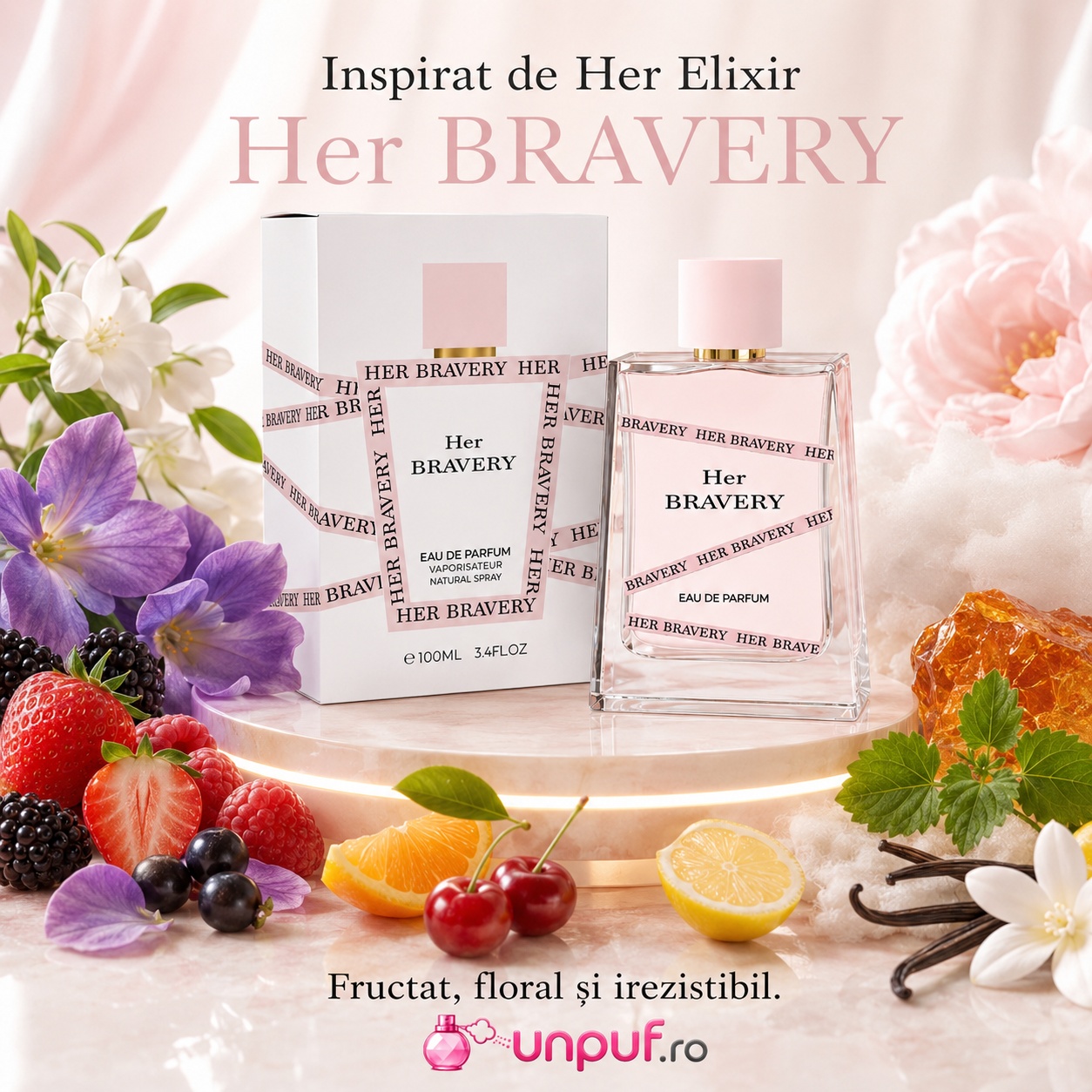 Milestone Her Bravery inspirat de Her Elixir parfum fructat floral și irezistibil pentru femei