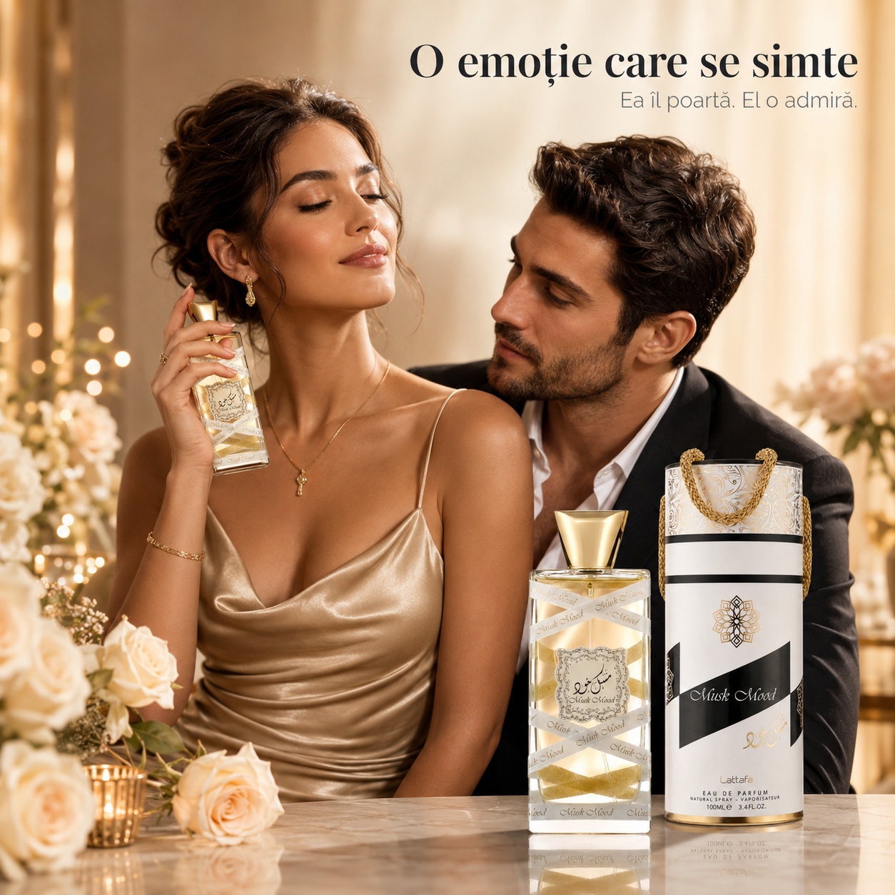 Mood Musk Lattafa parfum romantic unisex, o emoție care se simte