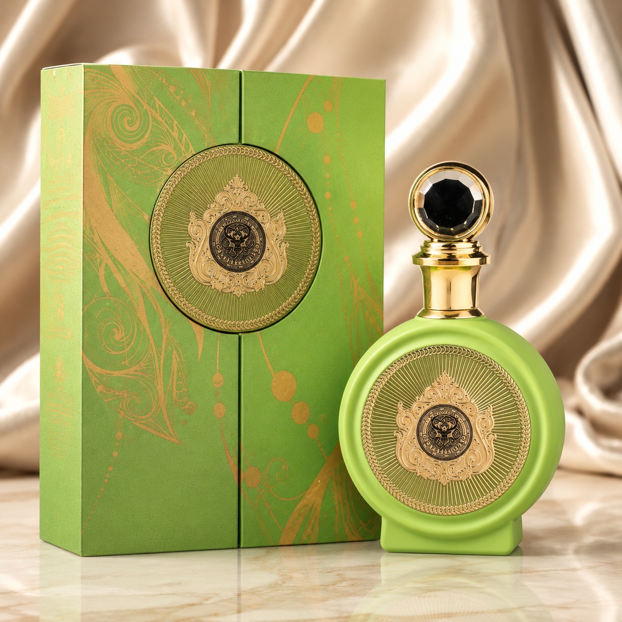 Parfum North Stag Expressions III Trois Eau de Parfum 100ml unisex, sticlă verde lime și cutie premium aurie