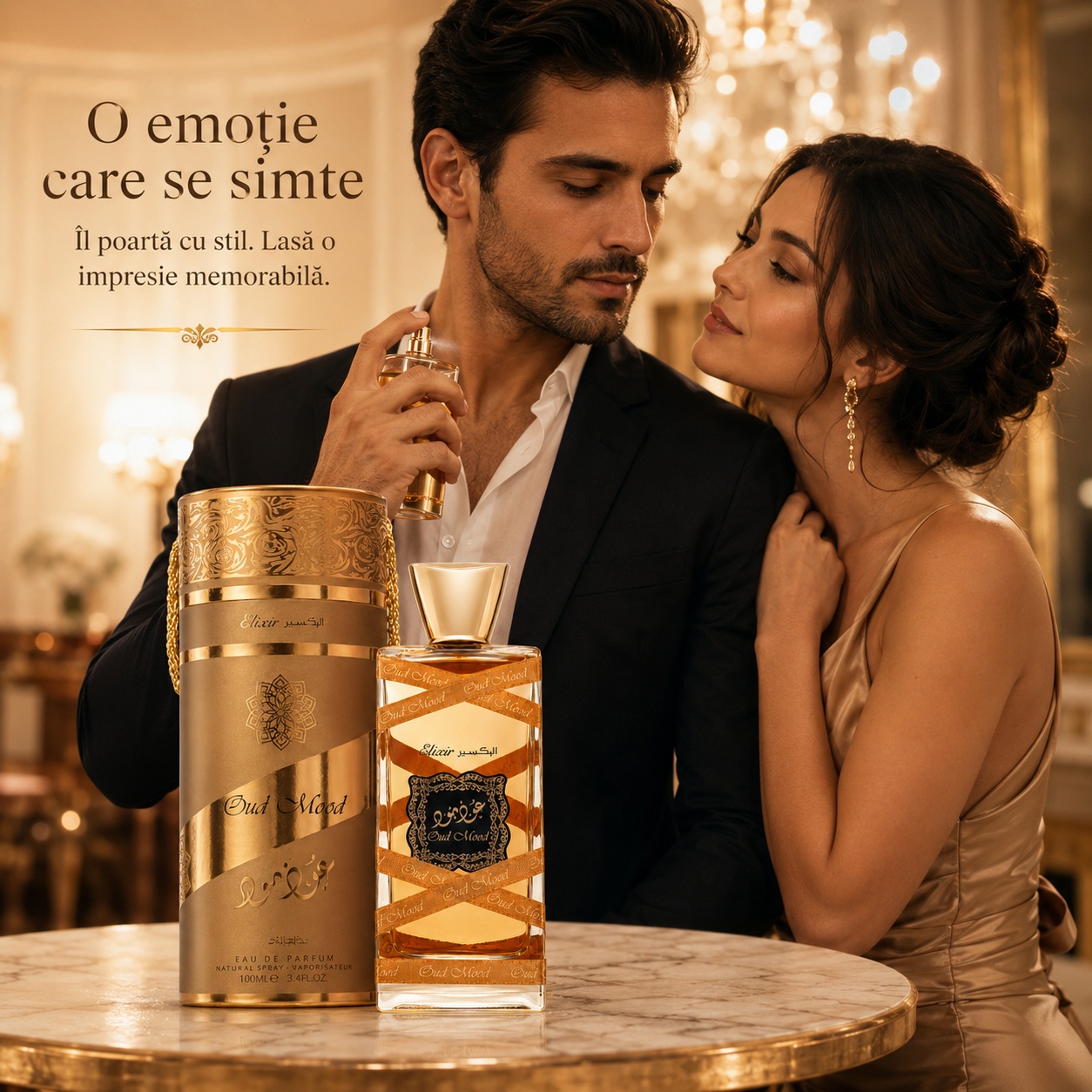 Oud Mood Elixir Lattafa parfum romantic unisex, o emoție care se simte