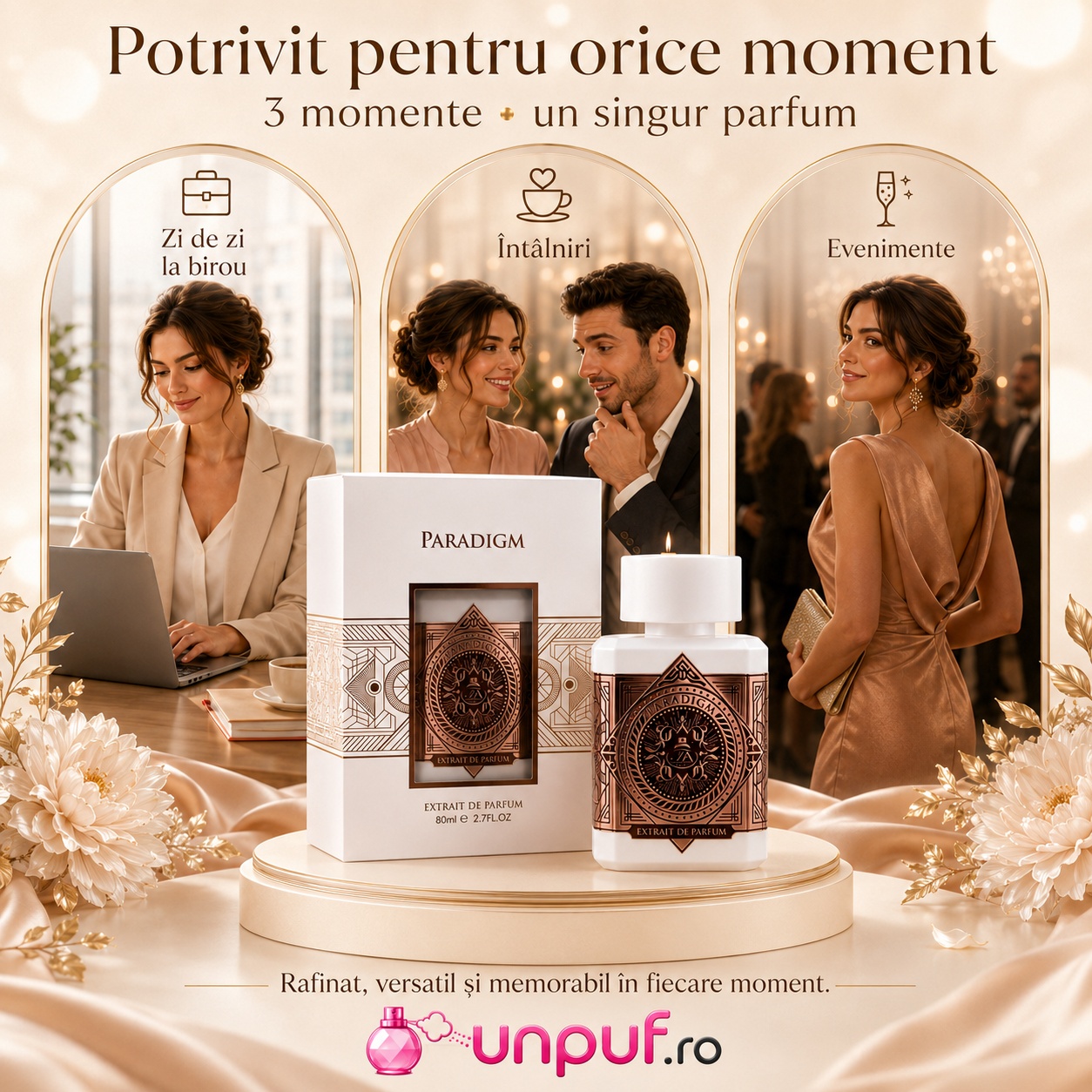 Parfum Paradigm French Avenue potrivit pentru zi de zi la birou, &icirc;nt&acirc;lniri și evenimente