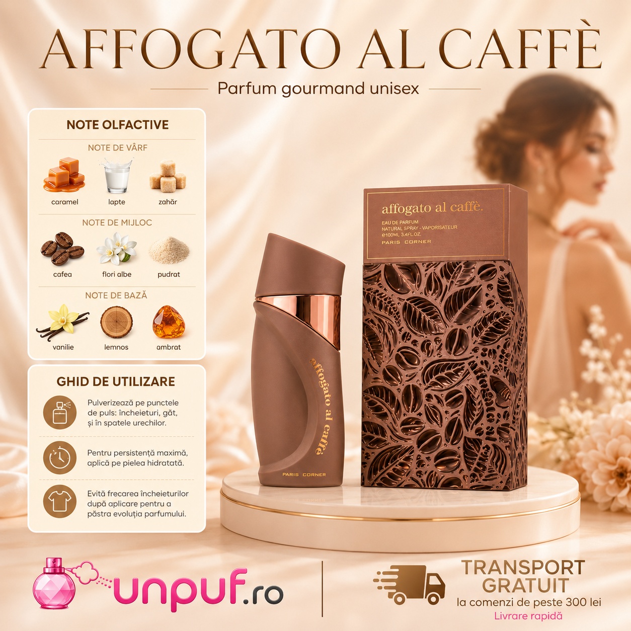 Note olfactive și ghid de utilizare Paris Corner Affogato Al Caffe 100 ml