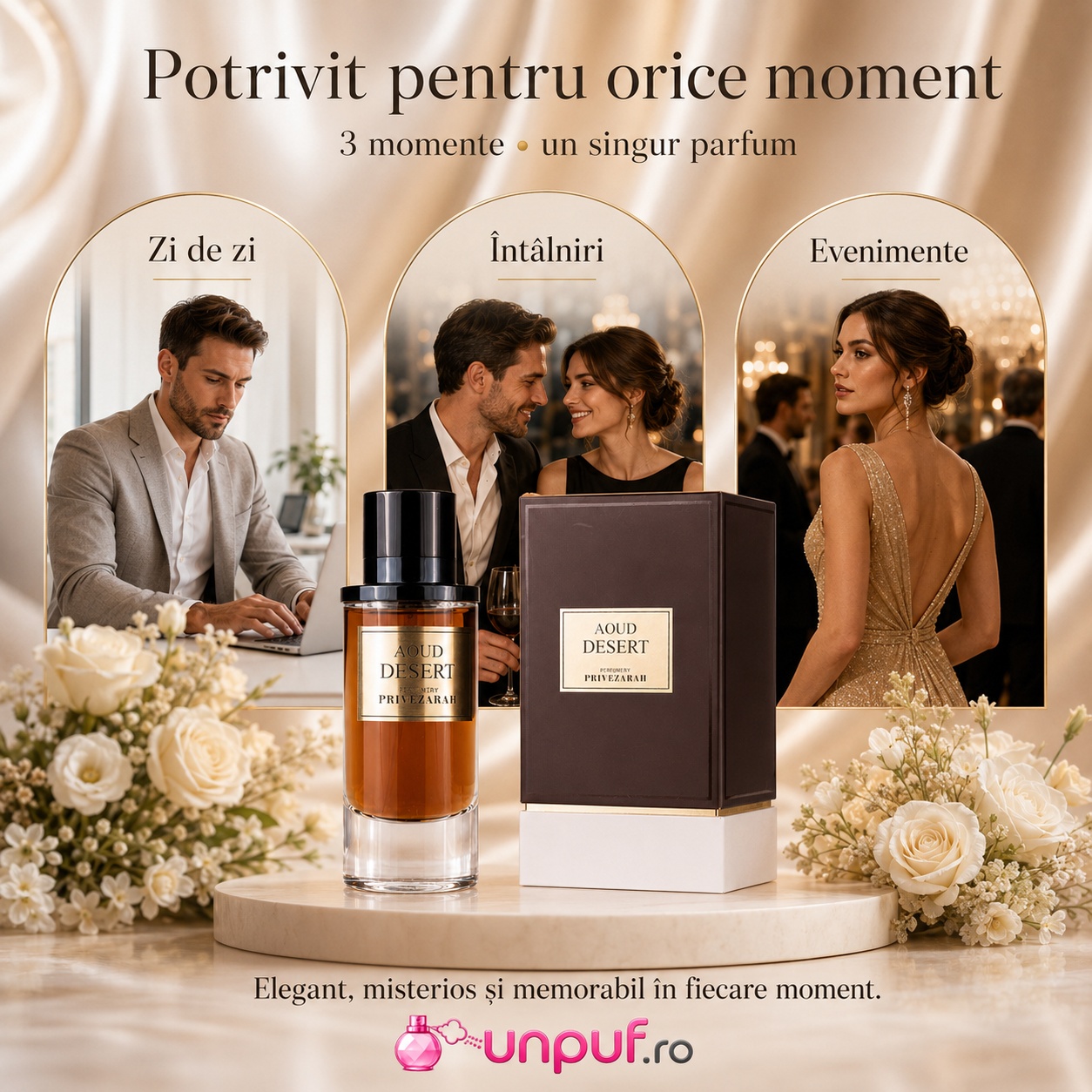 Aoud Desert Privezarah potrivit pentru zi de zi &icirc;nt&acirc;lniri și evenimente elegante