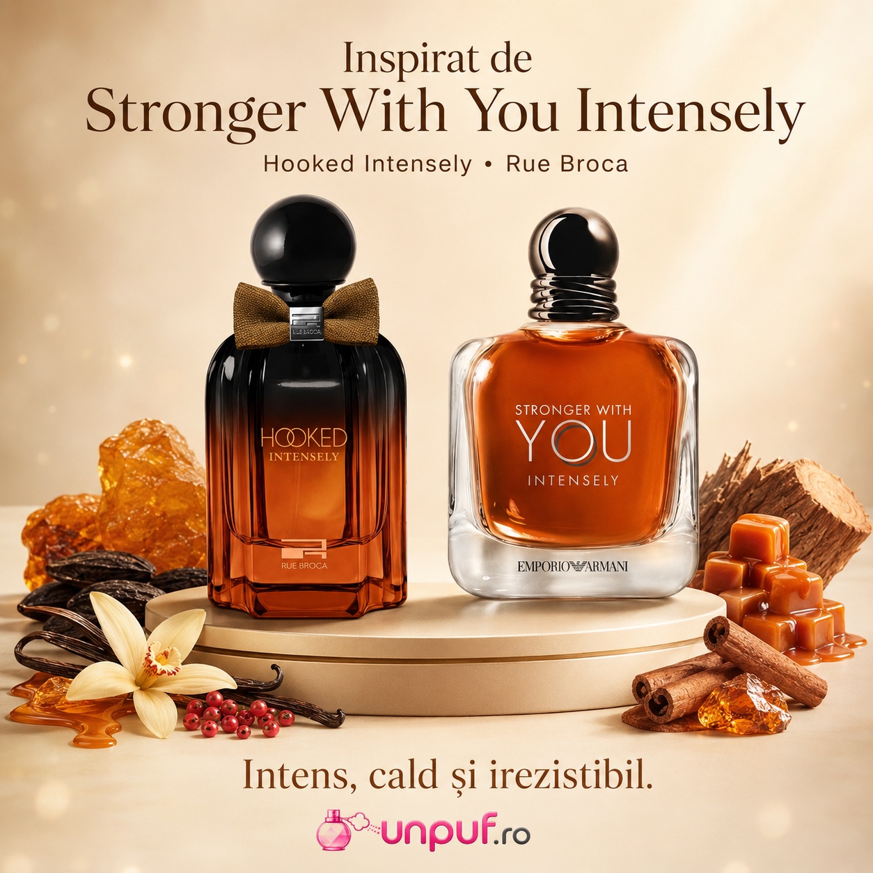 Rue Broca Hooked Intensely inspirat de Stronger With You Intensely, parfum intens cald și irezistibil