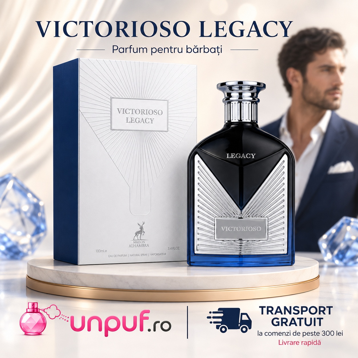 Victorioso Legacy Maison Alhambra parfum bărbătesc cu transport gratuit la comenzi de peste 300 lei unpuf.ro