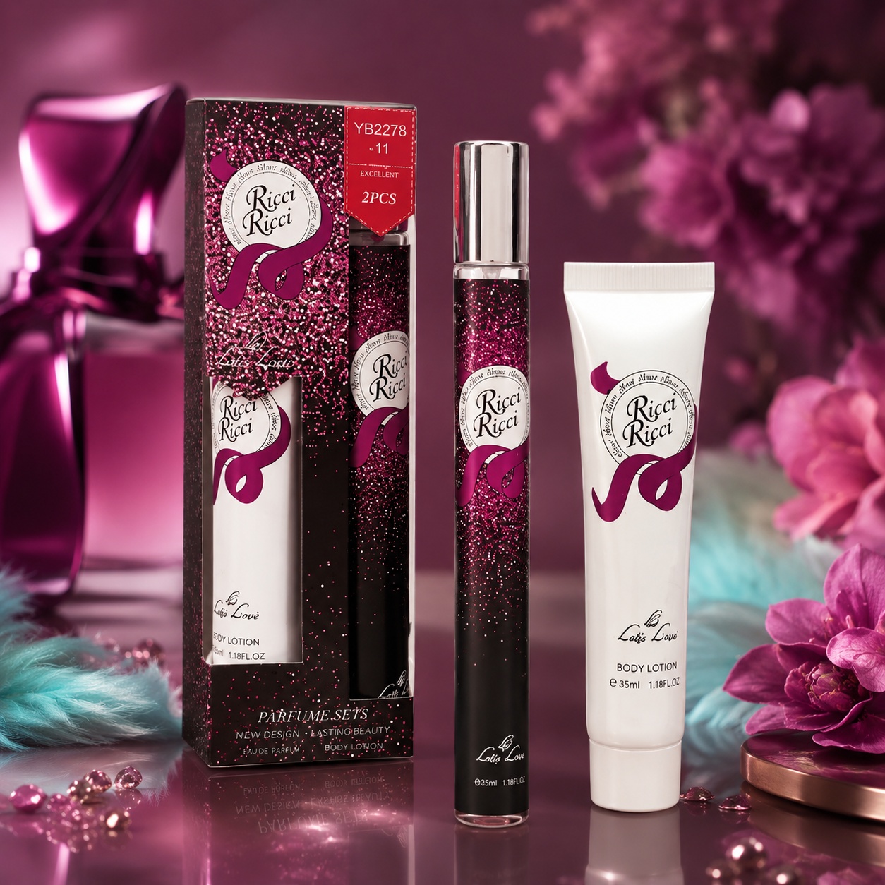 Set Ricci Ricci 2x35 ml damă, apă de toaletă 35 ml și body lotion 35 ml