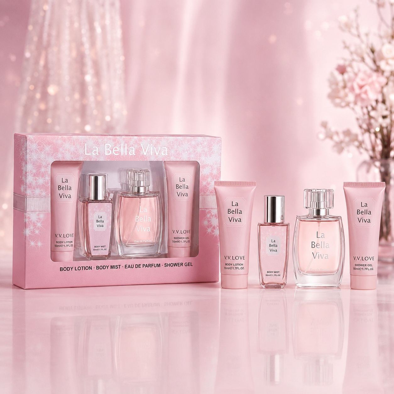 Set Cadou Damă V.V. Love La Bella Viva 4 Piese 4x50 ml